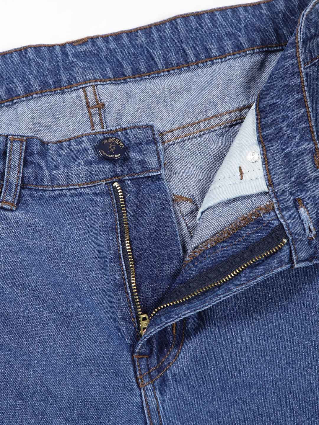 Thomas Scott Men Smart Baggy Fit Cotton Jeans