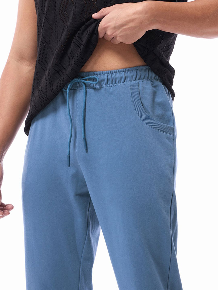 Bewakoof Men Blue Solid Joggers