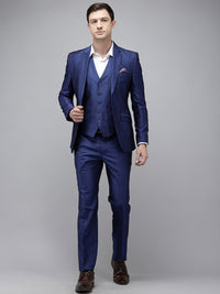 Park Avenue Self Design Textured Single Breasted Super Slim Fit 3 Piece Party Suits