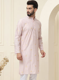 SOJANYA Kurta Kolar Mandarin Cotton Silk Design Tenunan Geometrik