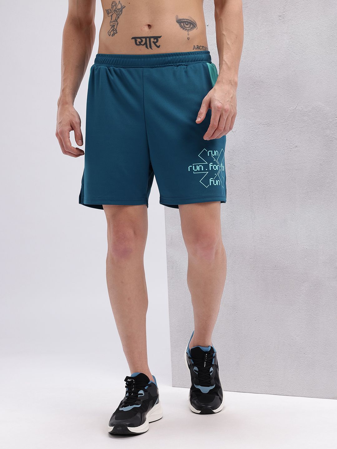 HRX by Hrithik Roshan Men Typography Print Rapid-Dry Running Shorts