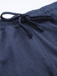 The Indian Garage Co Men Navy Blue & White Printed Jogger