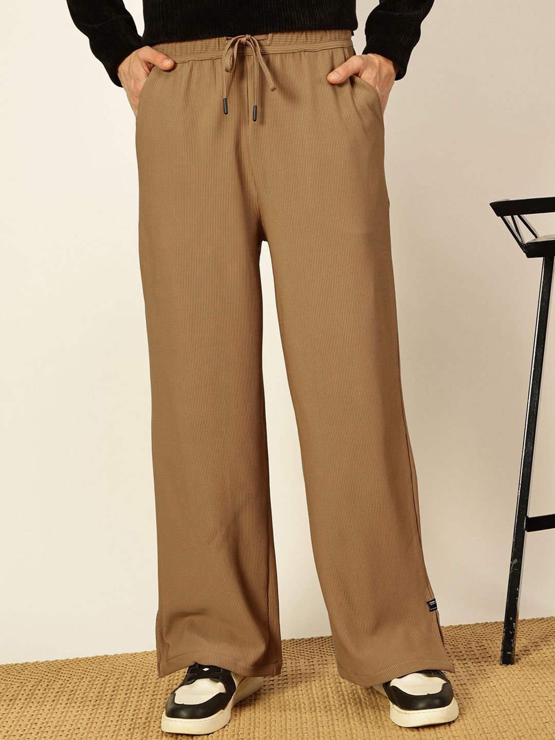 Thomas Scott Men Smart Loose Fit Parallel Trousers