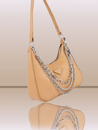 DressBerry Textured Hobo Bag with Stylised Handles
