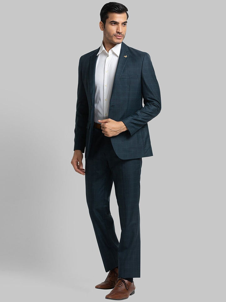 Raymond Men Checked Single Breasted Two Piece Formal Suit