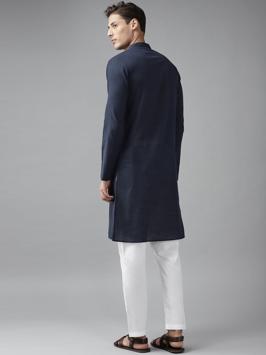 See Designs Men Blue Regular Pure Cotton Kurta with Pyjamas