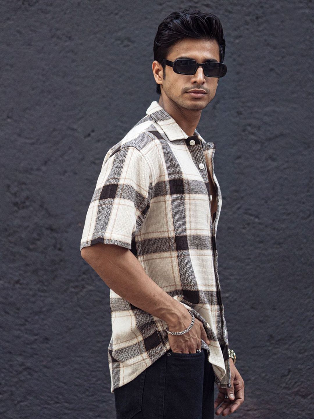 Powerlook Men Tartan Checks Opaque Checked Casual Shirt