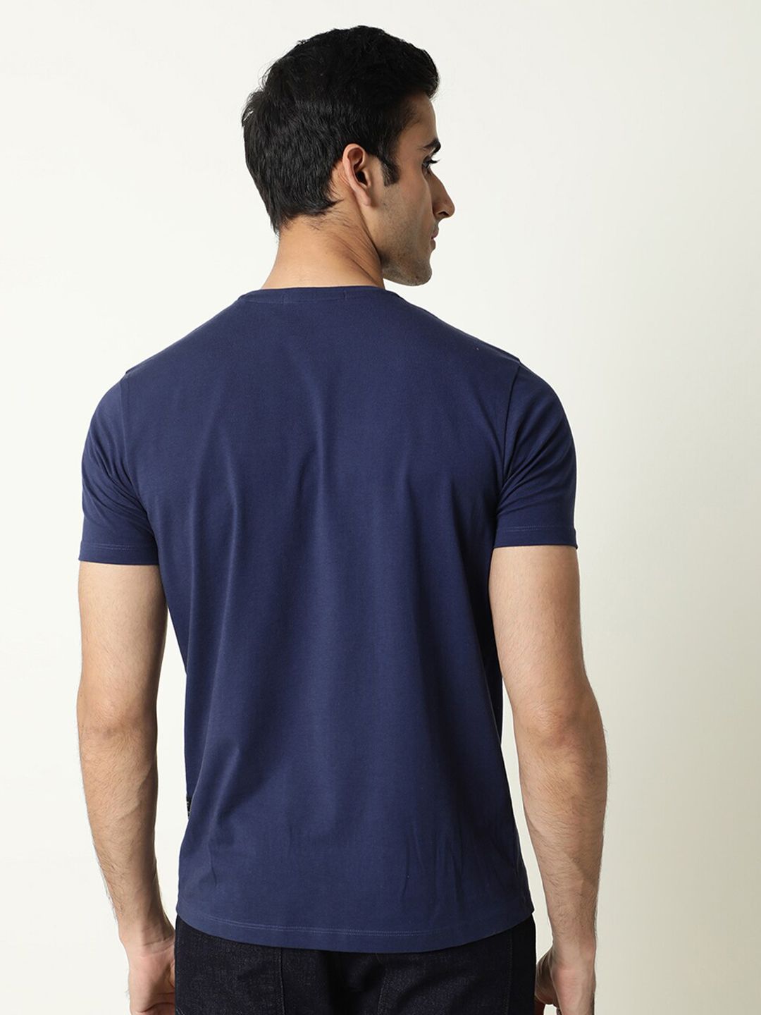RARE RABBIT Men Rings-4 Slim Fit Solid Polo Collar T-Shirt
