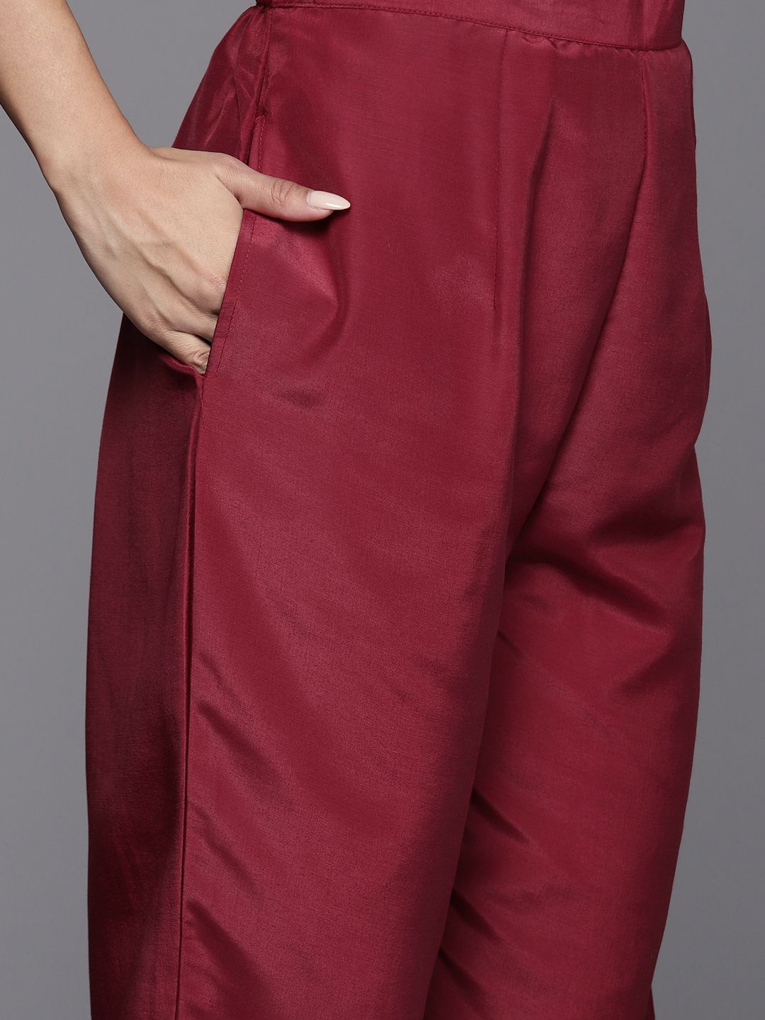 Indo Era Ethnic Motifs Embroidered Regular Sequinned Kurta with Trousers & Dupatta