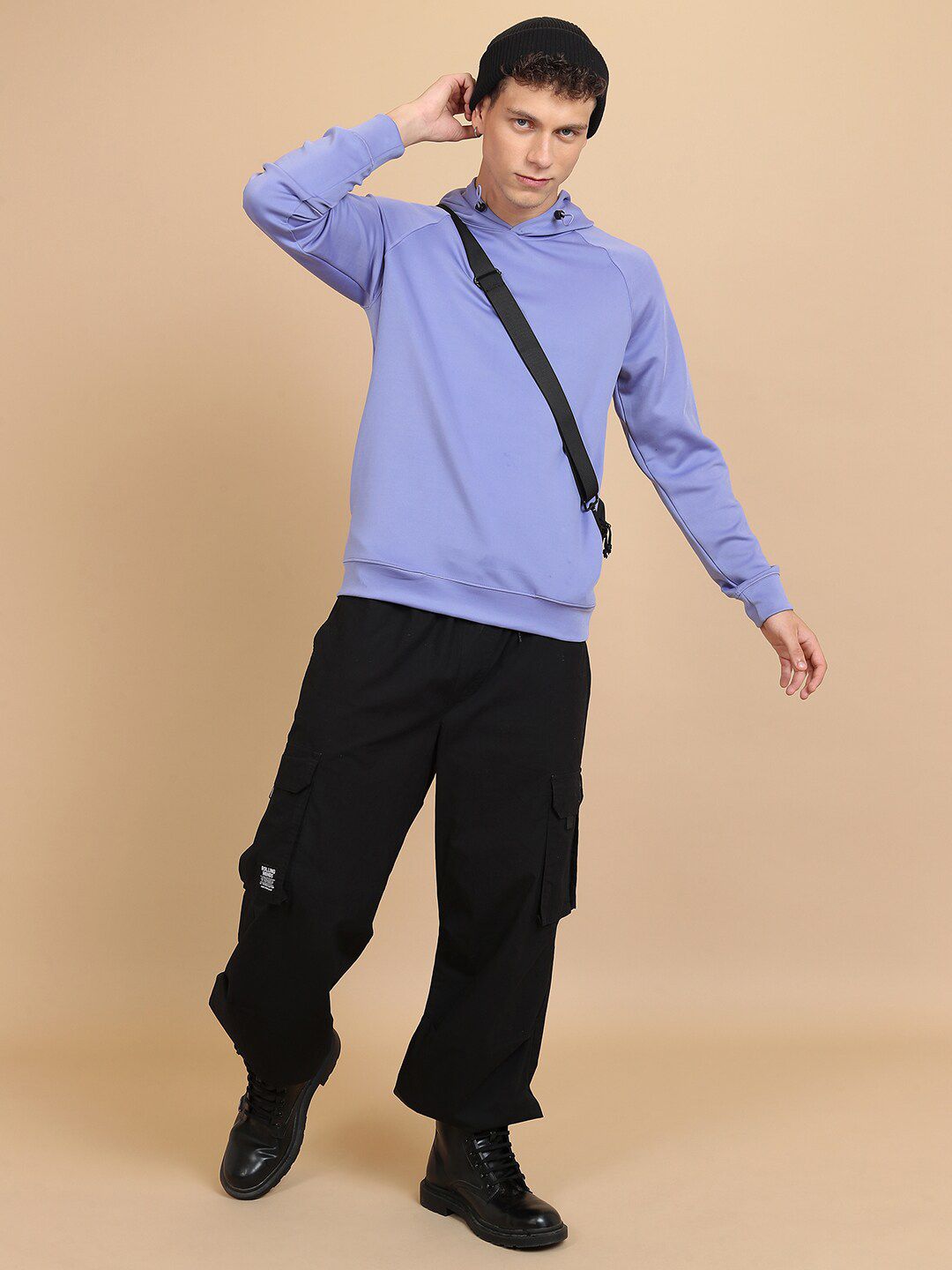HIGHLANDER Hooded Raglan Sleeves Relaxed Fit Pullover