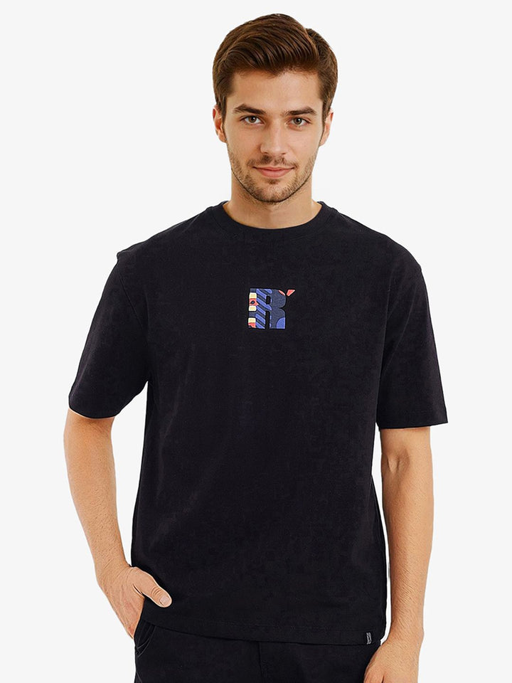RARE RABBIT Men Graphic Printed Graphic Print Others Round Neck Cotton Oversized T-Shirt
