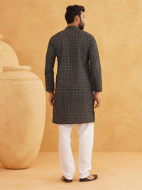 SOJANYA Rekaan Tenunan Kurta Linen Kapas Biasa Dengan Piyama