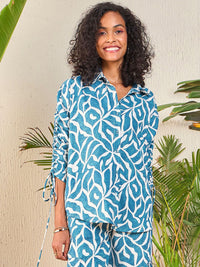 SASSAFRAS Printed Shirt With Trousers Co-Ords