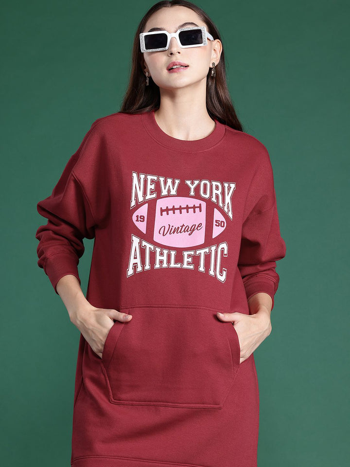 DressBerry Printed Mini Sweatshirt Dress