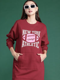 DressBerry Printed Mini Sweatshirt Dress
