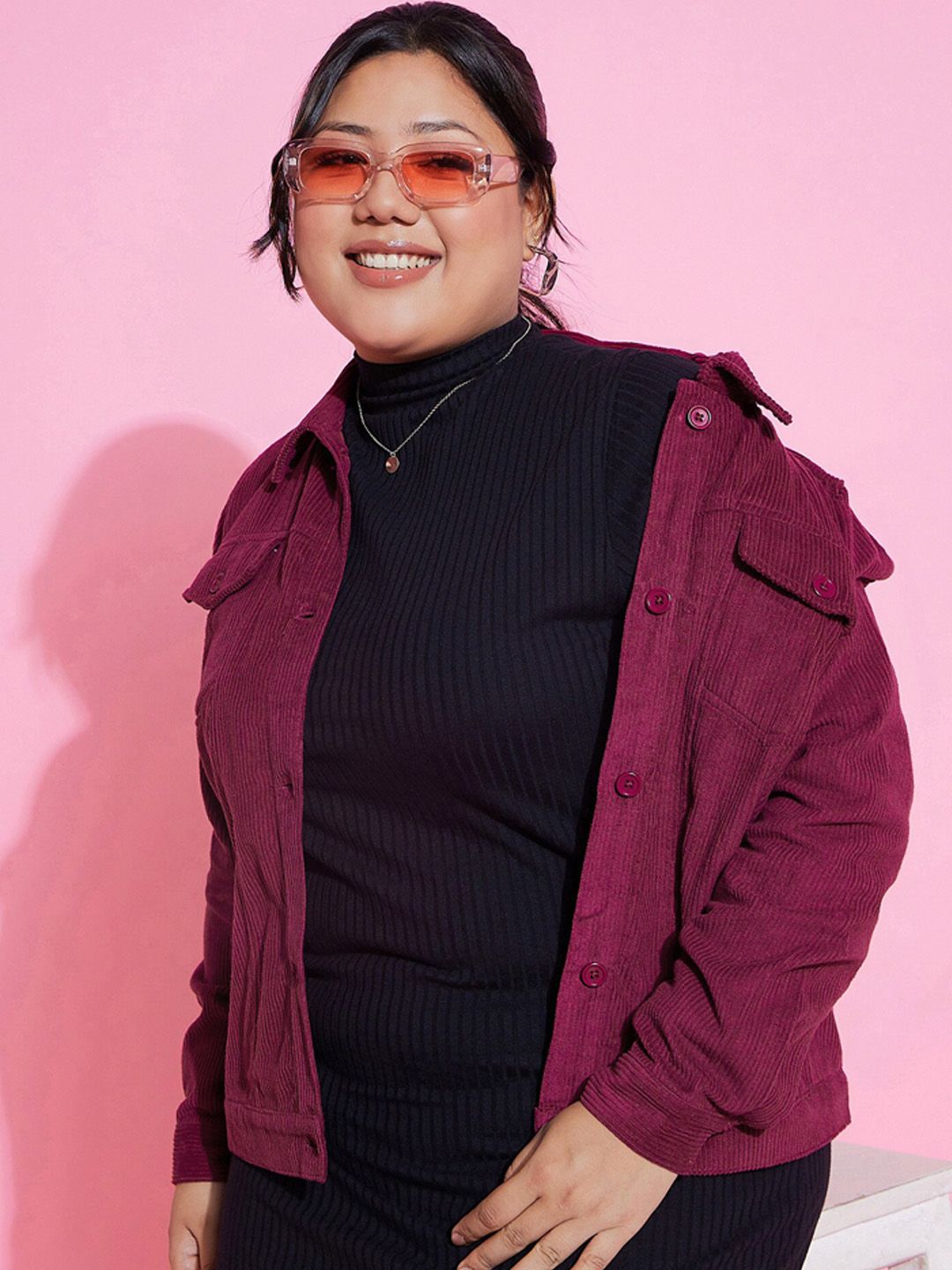 SASSAFRAS Curve Striped Corduroy Tailored Jacket