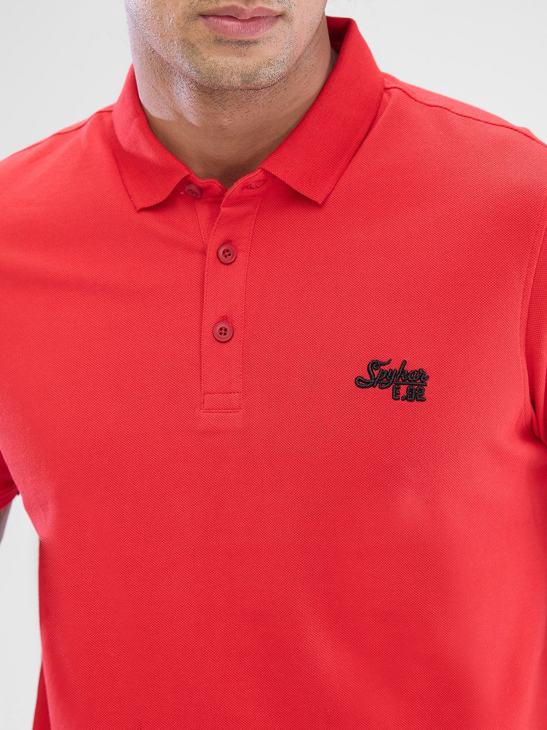 SPYKAR Men Polo Collar Solid Slim Fit T-Shirt