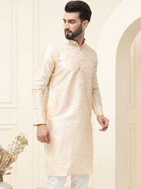 SOJANYA Motif Etnik Bercetak Kurta Lurus Kolar Mandarin
