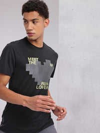 HRX by Hrithik Roshan Couple Collection Printed Rapid-Dry Running T-shirt