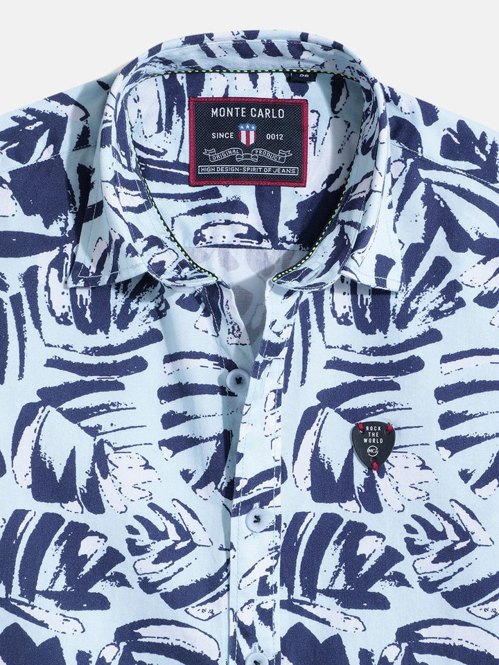 Monte Carlo Boys Abstract Printed Casual Smart Fit Shirt