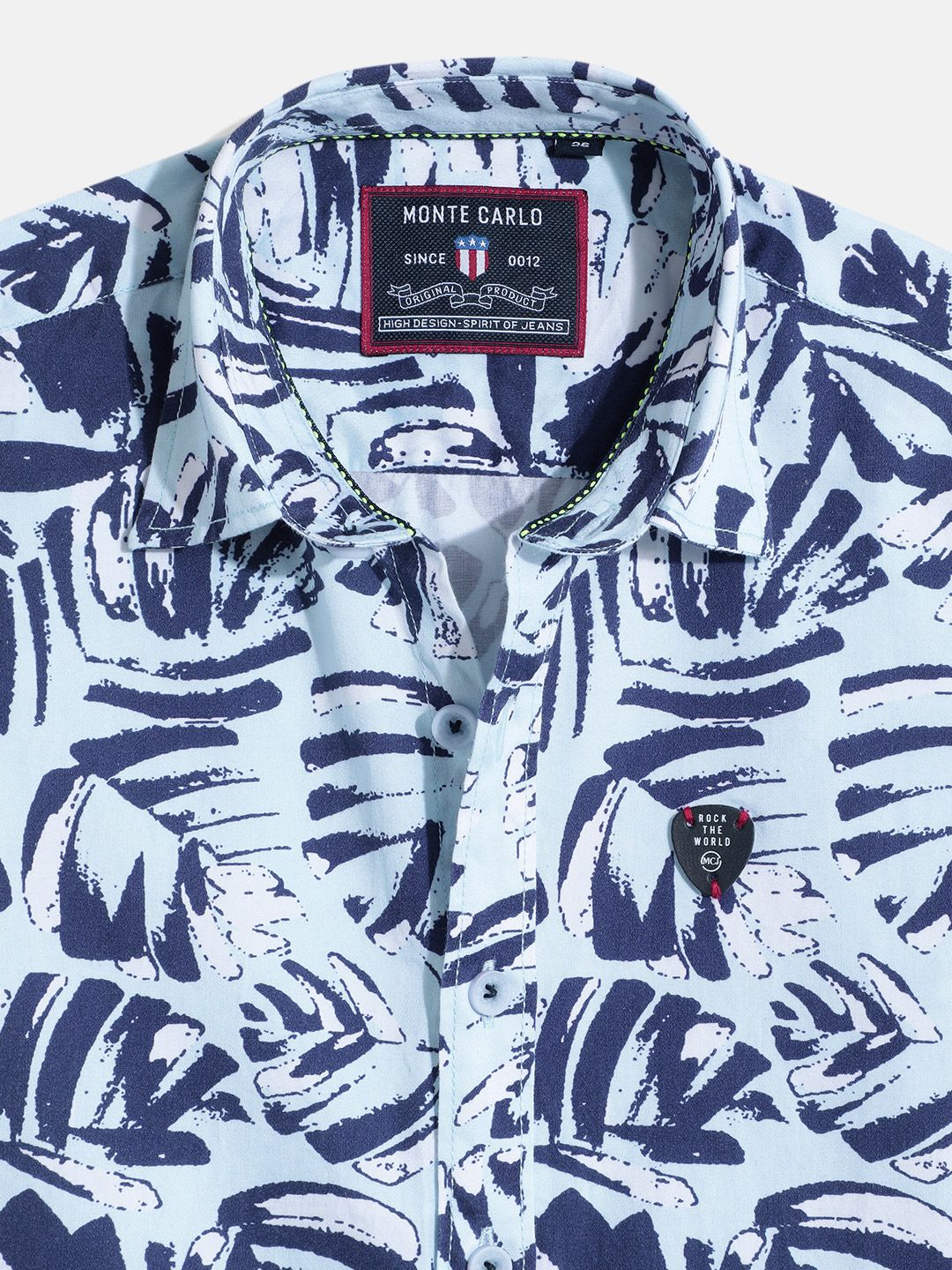 Monte Carlo Boys Abstract Printed Casual Smart Fit Shirt