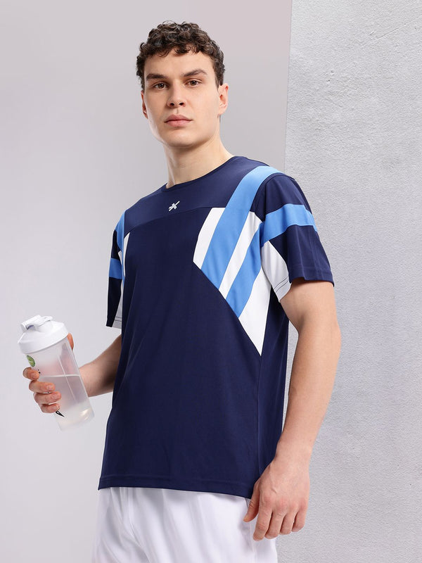 HRX by Hrithik Roshan Men Striped Rapid-Dry Running T-shirt