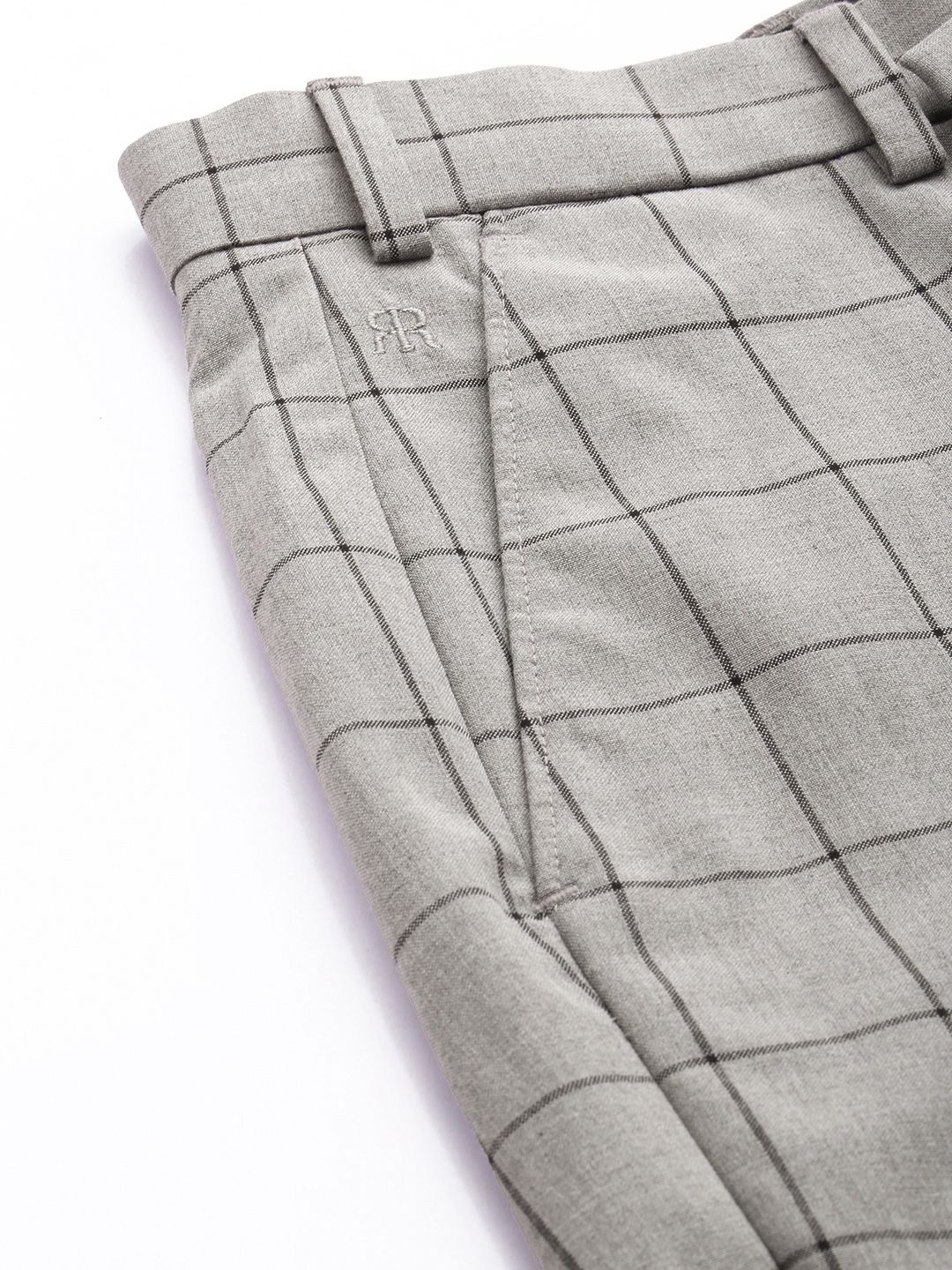 Raymond Men Checked Slim Fit Formal Trousers