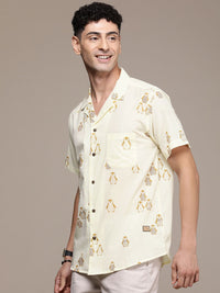 DENNISON Block Printed Casual Shirt