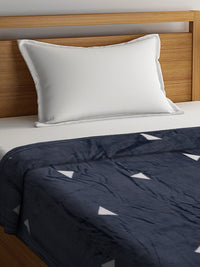 Cortina Grey Geometric AC Room 210 GSM Single Bed Blanket