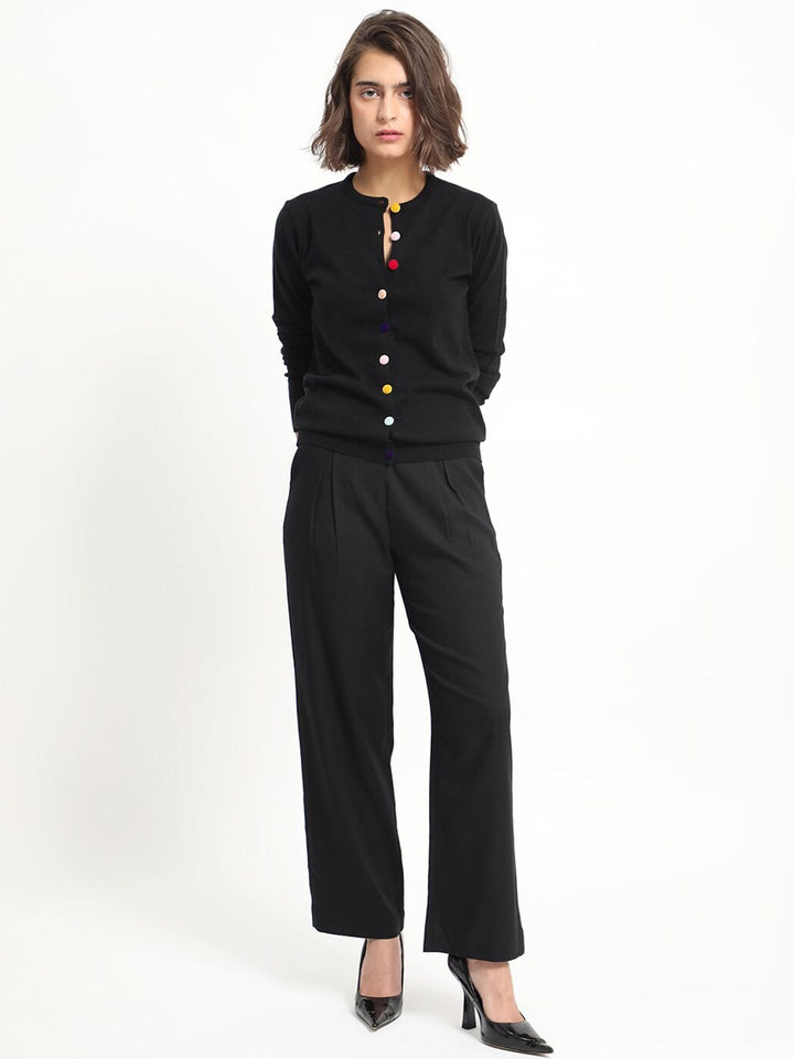 RAREISM Statement Button Knit Long Sleeves Cardigan