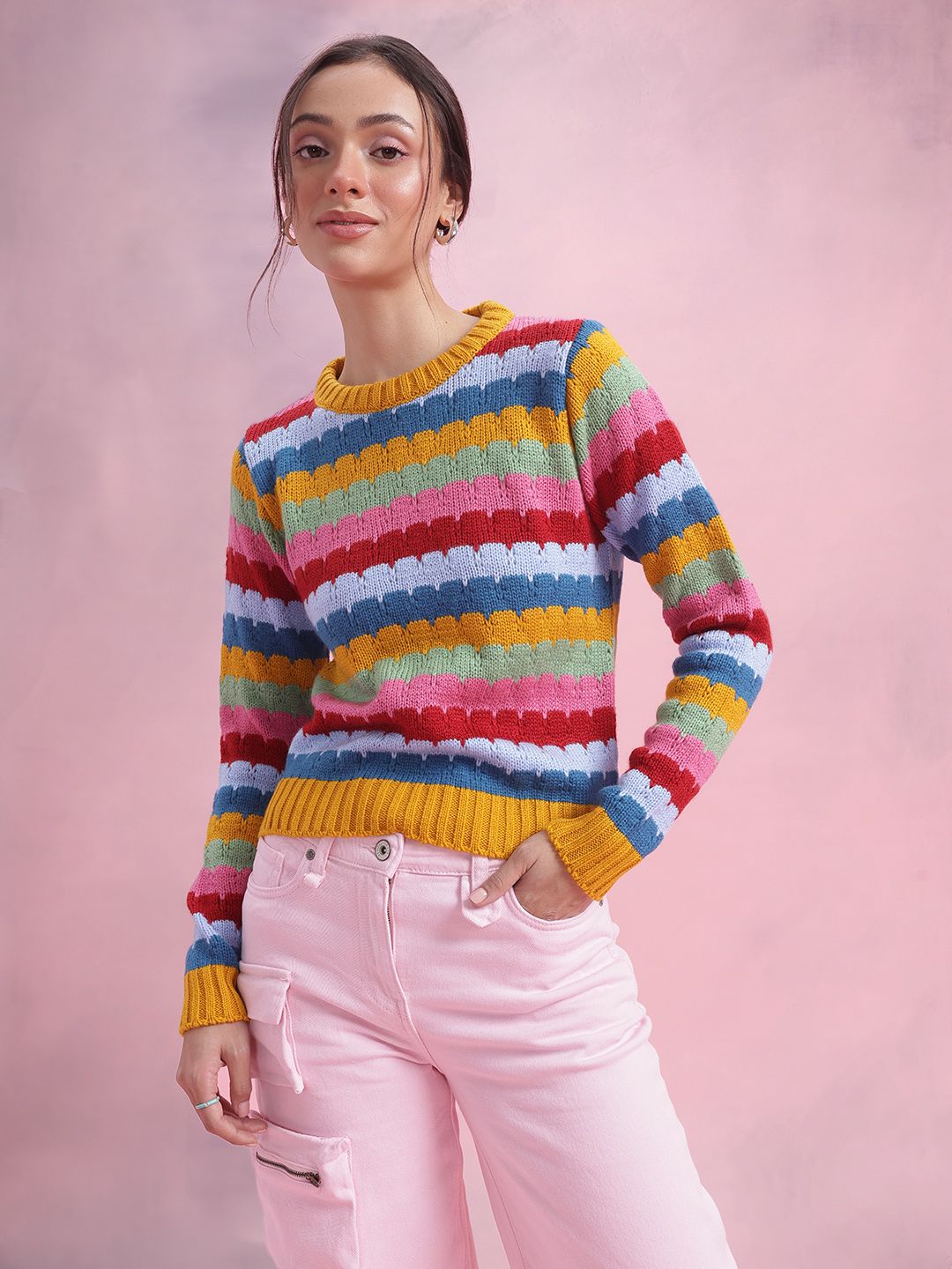 DressBerry Women Striped Pullover