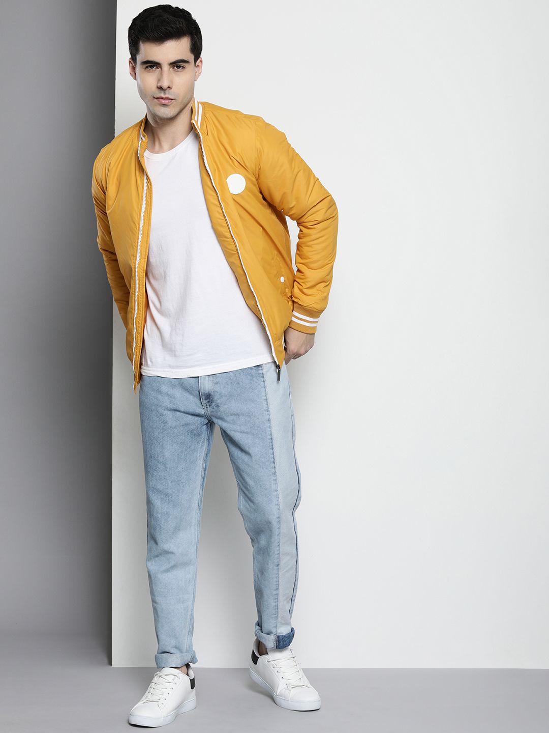 Garage India CO Men Biru Cahaya Biru Fade Fit seluar jeans