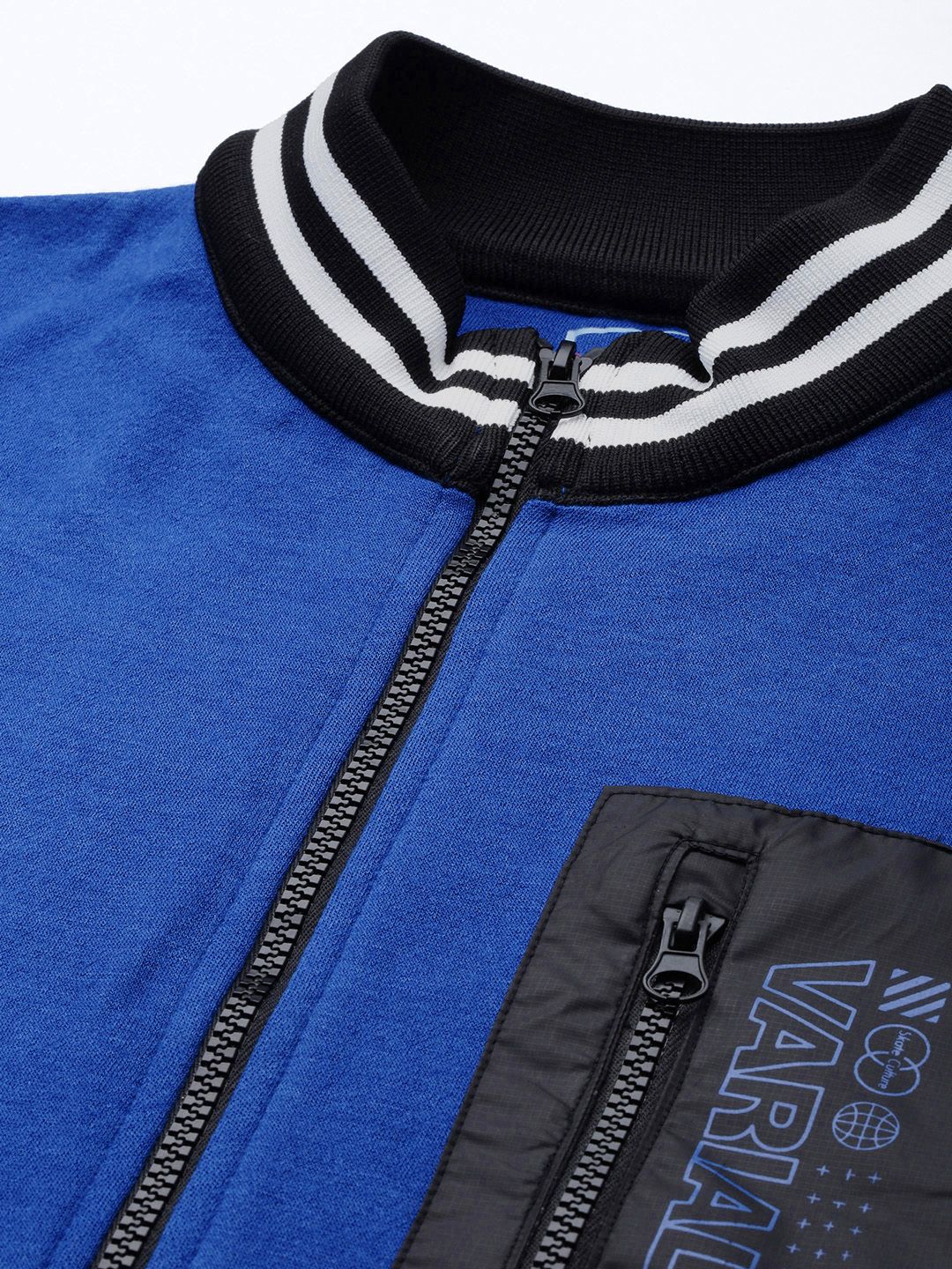 The Indian Garage Co Men Blue Solid Sweatshirt