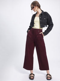 DressBerry Women Versatile Vibes Pleated Cropped Trousers