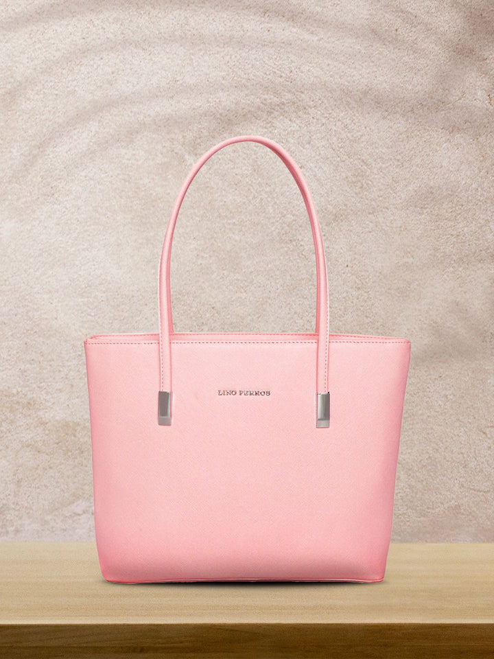 Lino Perros Pink Solid Laptop Bag