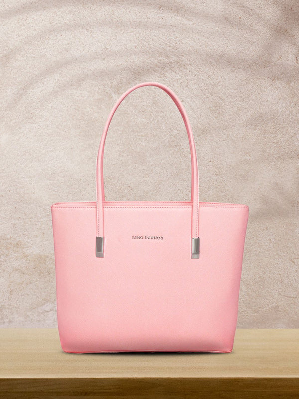 Lino Perros Pink Solid Laptop Bag