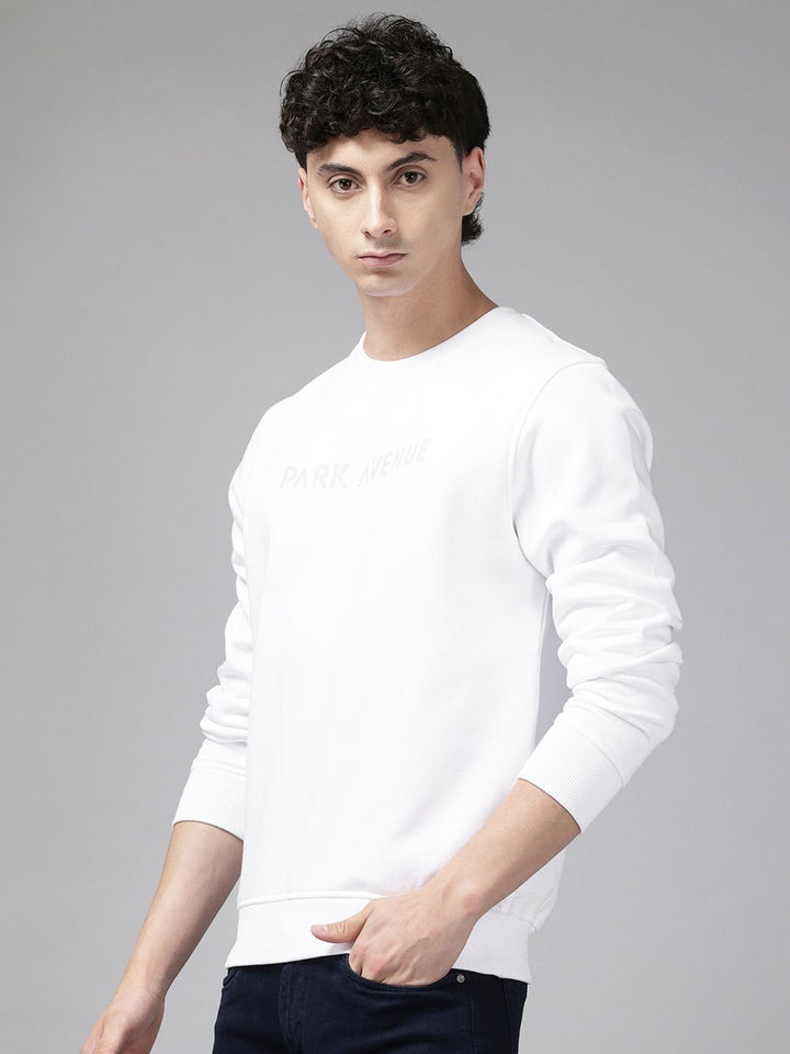 Park Avenue Brand Logo Print Slim Fit Sweatshirt