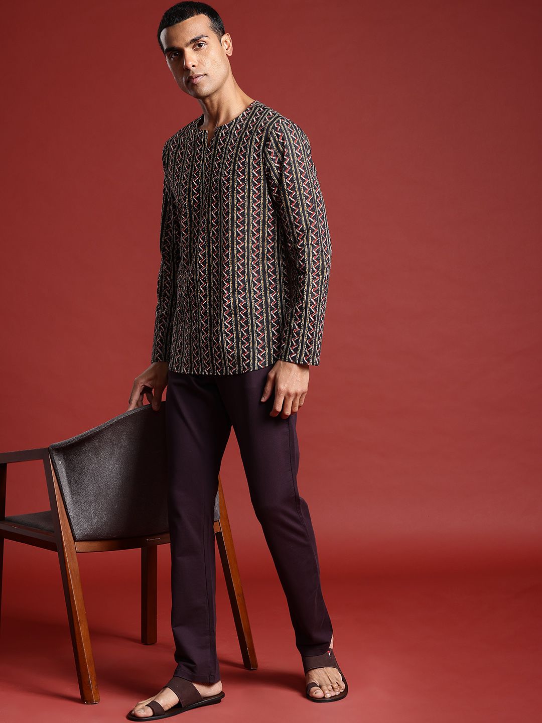 Anouk Men Printed Pure Cotton Kurta