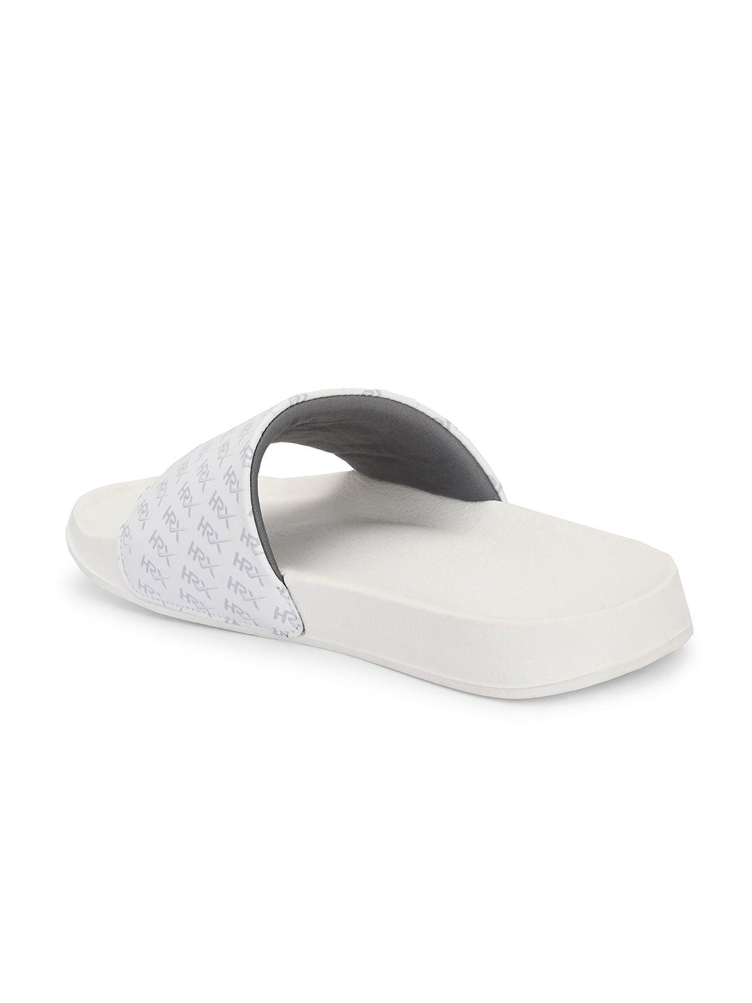 HRX by Hrithik Roshan Men White & Grey Printed Sliders