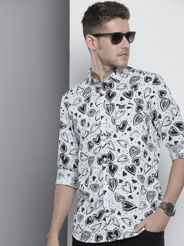 The Indian Garage Co Smart Slim Fit Opaque Printed Casual Shirt