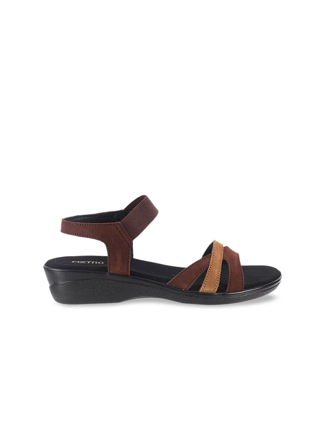 Metro Women Brown Colourblocked Sandals