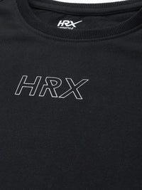 HRX by Hrithik Roshan Men Black Brand Logo Printed  Sweatshirt