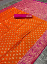 KALINI Ethnic Motif Woven Design Zari Banarasi Saree