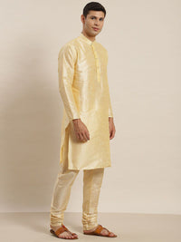SOJANYA Mandarin Collar Regular Kurta with Churidar with Woven Design Nehru Jacket
