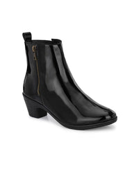 Dressberry Women Black Block Heeled Regular Boots