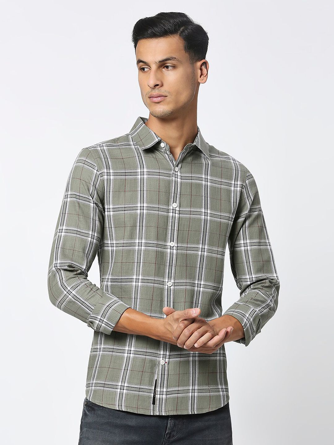 Being Human Slim Fit Tartan Checks Casual Shirt