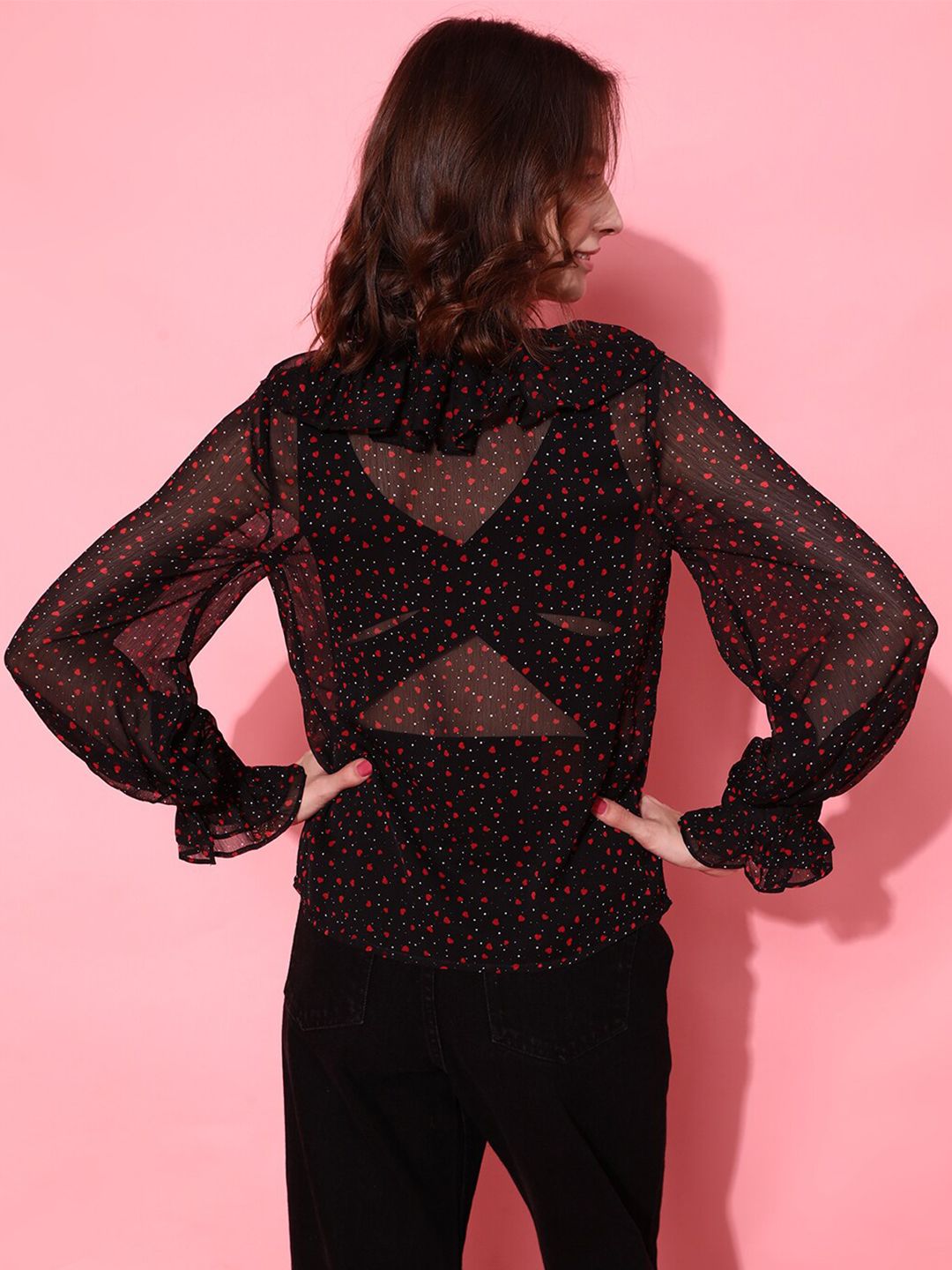 STREET 9 Classy Black Geometric Top