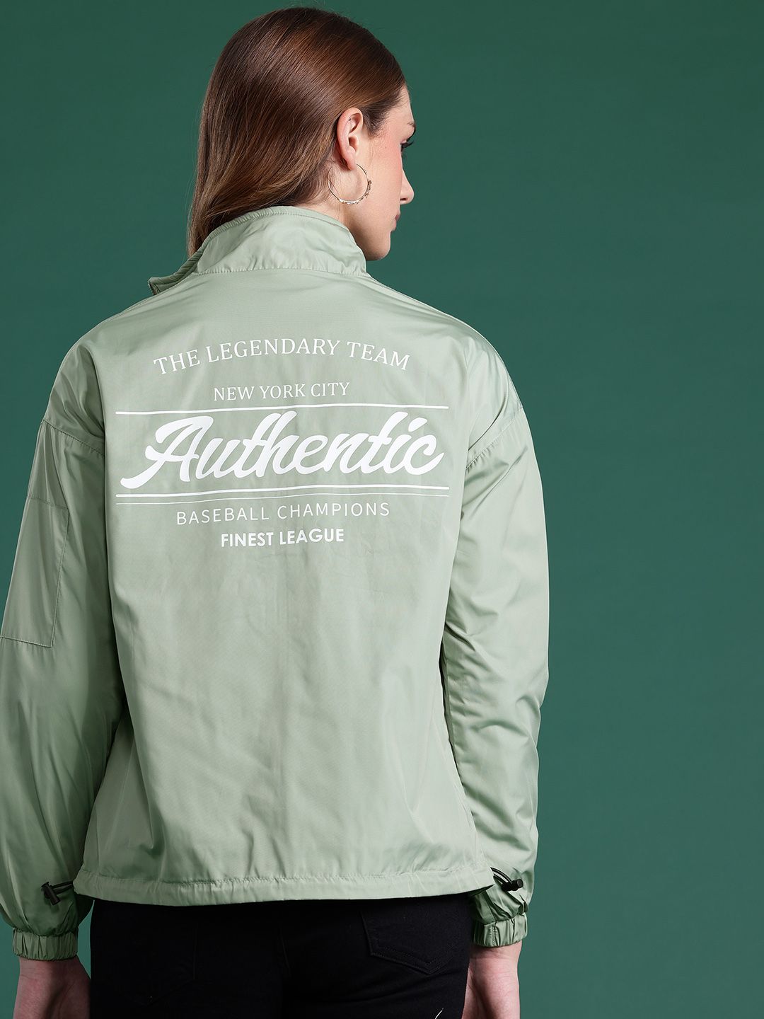 DressBerry Bomber Jacket with Mock Collar