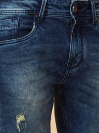 Being Human Men Slim Fit Low Distress Light Fade Jeans