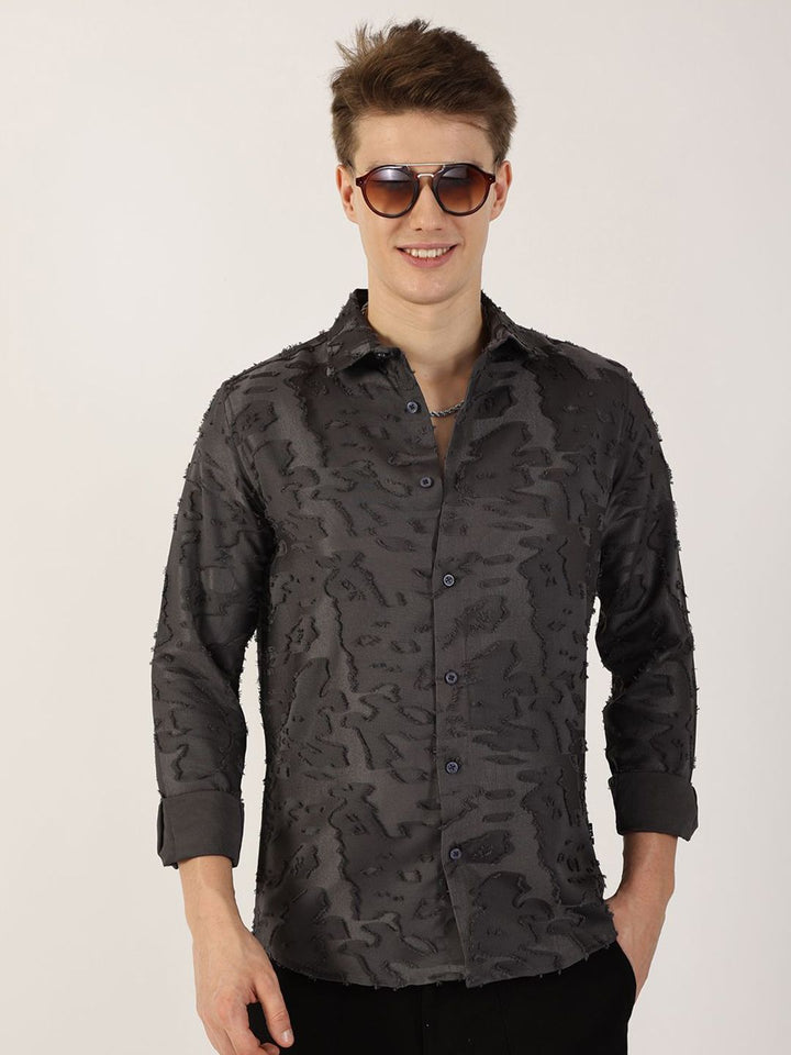 Thomas Scott Men Premium Slim Fit Opaque Casual Shirt